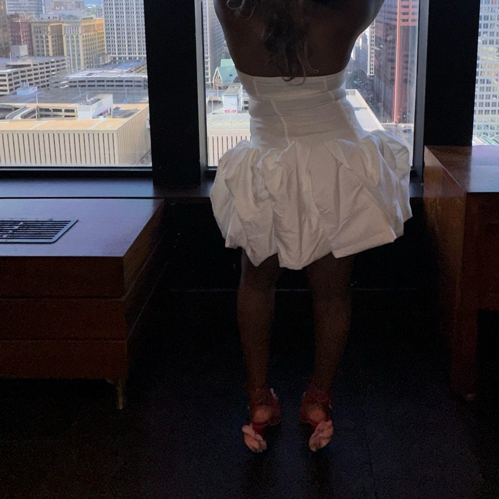White floral dress